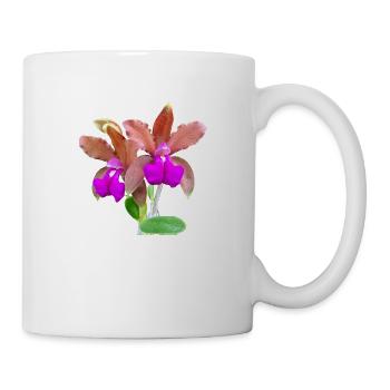 Orchidées Orchidées Hybrides Bronze Blossom Cattleya - Mug blanc - blanc - Droite