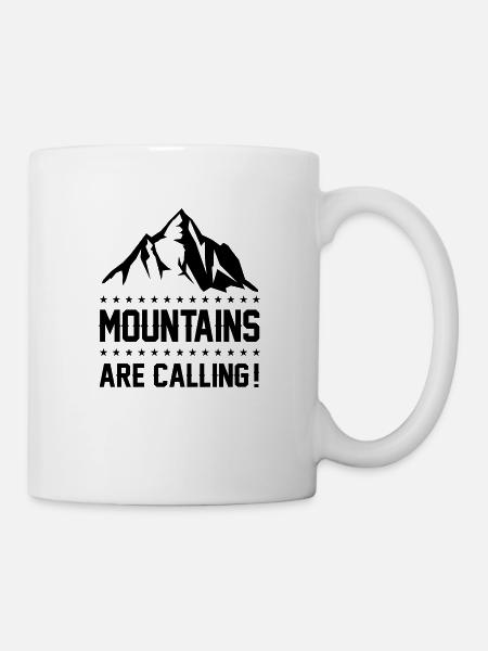 berge mountains - Tasse - Weiß