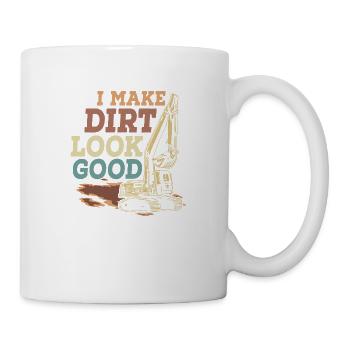 Je fais en sorte que la terre ait l’air d’une bonne pelle - Mug blanc - blanc - Droite