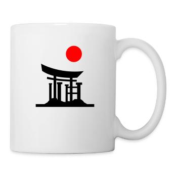 Silhouette de la porte du Japon 01 - Mug blanc - blanc - Droite