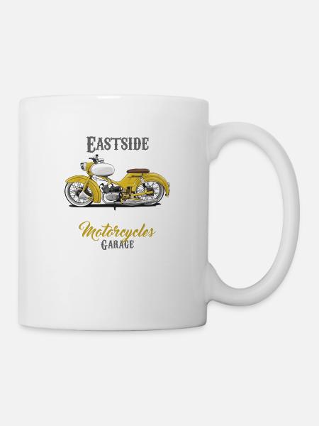 Spatz (gelb) // Illustration - Tasse - Weiß