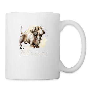 dachshund, Dackel, süßer Hund - Tasse - Weiß - Rechts