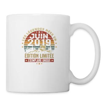 Nées En Juin 2019 Vintage Juin 2019 Anniversaire - Mug blanc - blanc - Droite