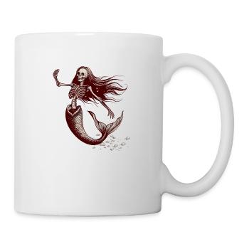 Sirène squelette - Blanc/Rouille - Mug blanc - blanc - Droite