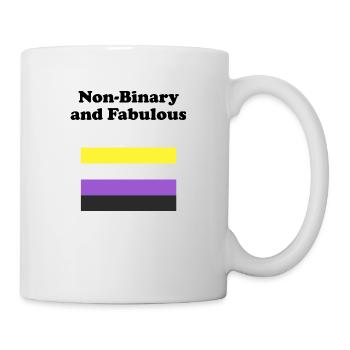 Nicht-binär und fabelhaft - Tasse - Weiß - Rechts