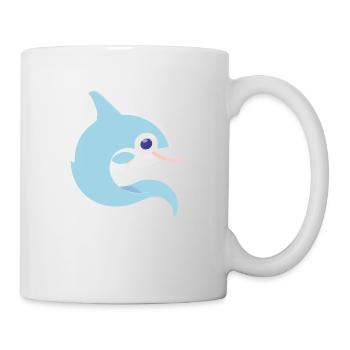Dauphin dans le Sea Roll - Mug blanc - blanc - Droite