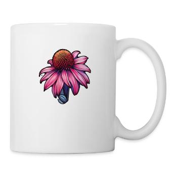 Fleur d’échinacée - Mug blanc - blanc - Droite