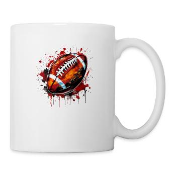 American Football Ball für Footballer & Fans - Tasse - Weiß - Rechts