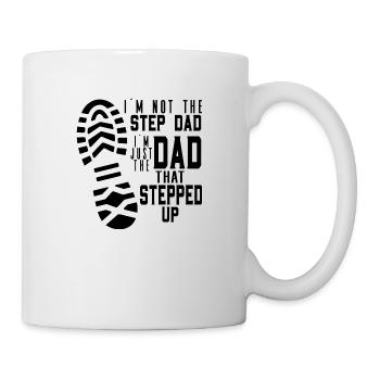 Stepped Up Dad | The Real Hero - Mug - white - Right