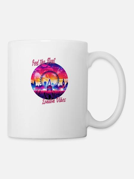 Feel the Beat - London Vibes - Tasse - Weiß