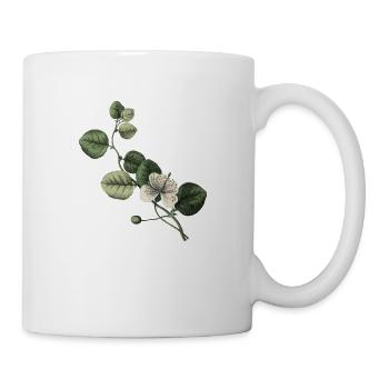Buchstabe N Grün Botanisch - Tasse - Weiß - Rechts