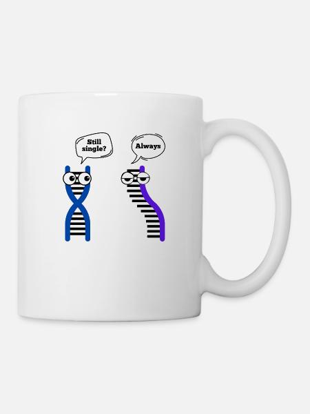 DNA-RNA-Witz, Genetisches Geschenk, Molekulargenetik - Tasse - Weiß