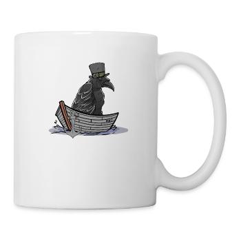 Crow Raven Ferryman Ravens Crows Boat Boats - Mug - white - Right