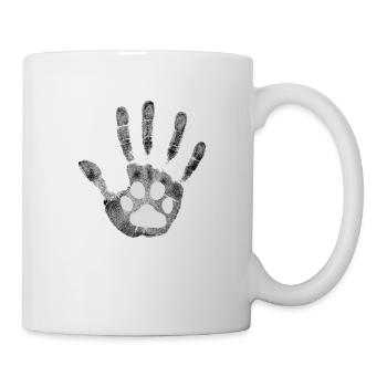 Dog Human High five - Mug - white - Right
