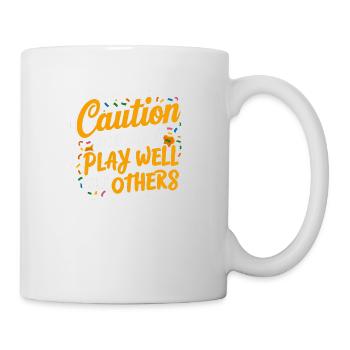 Caution Does Not Play Well With Others 96 - Tasse - Weiß - Rechts
