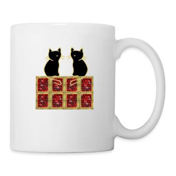 80s 90s Retro Vintage Cats Cat Cat - Mug - white - Right