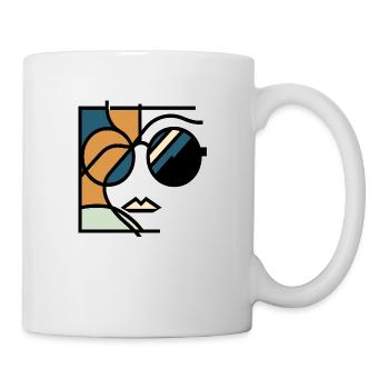 Retro Chic 70er Sonnenbrille - Tasse - Weiß - Rechts