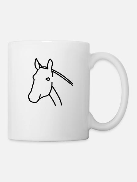 Cheval - Mug blanc - blanc