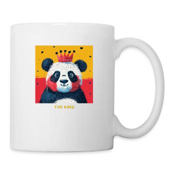 Panda König Portrait - Tasse - Weiß - Rechts