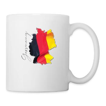 Germany Flag on the Germany Map EN - Mug - white - Right