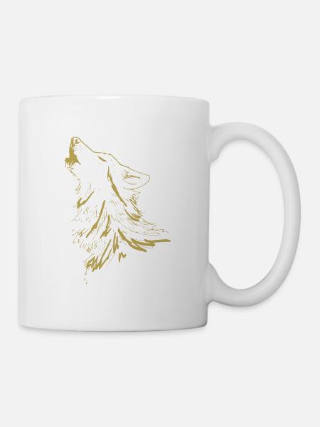 Dessins illustrés avec Wolf - Mug blanc - blanc