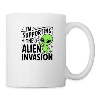 Alien Invasion - Humor - Tasse - Weiß - Rechts