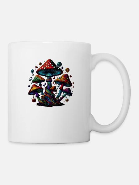 Psychedelic Mushroom Magic - Tasse - Weiß