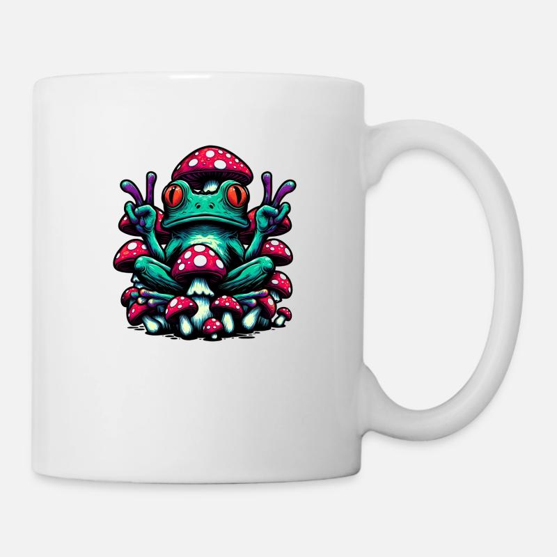 Grenouille au champignon - Mug blanc - blanc