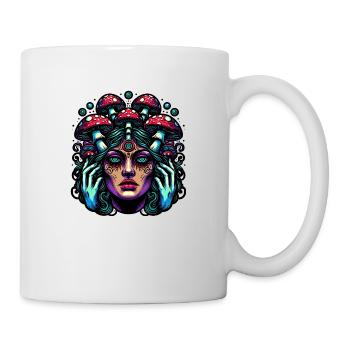 Mystische Pilz-Frau - Tasse - Weiß - Rechts