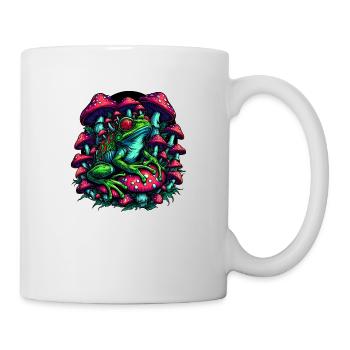 Psychedelischer Frosch mit Pilzen - Tasse - Weiß - Rechts