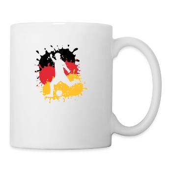 Fußball, Deutschland,Flagge, Fußballer,Graffiti - Tasse - Weiß - Rechts