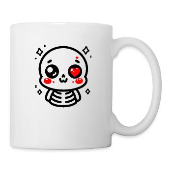 Red Heart Eye Skeleton - Mug - white - Right