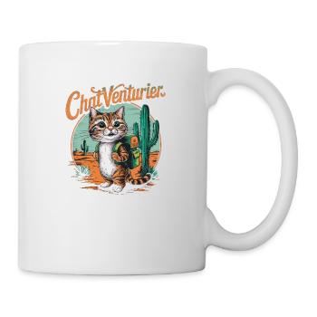 chat venturier - chaton et voyage - Mug blanc - blanc - Droite
