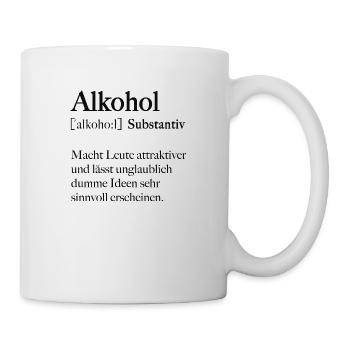 Alkohol - Tasse - Weiß - Rechts