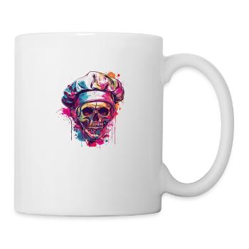 Crâne de chef - Mug blanc - blanc - Droite