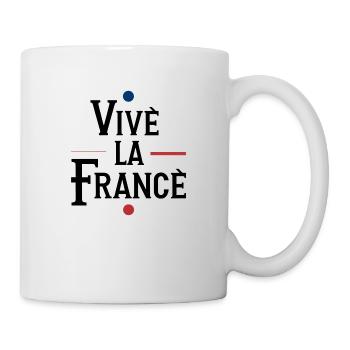 T-Shirt es lebe Frankreich, es lebe Frankreich - Tasse - Weiß - Rechts