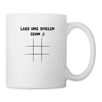 Tik Tak To oder Käsekästchen, lass uns spielen - Tasse - Weiß - Rechts
