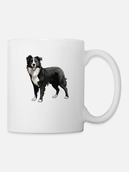 Border Collie Hund Tier - Tasse - Weiß
