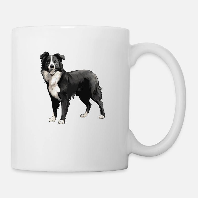 Border Collie Hund Tier - Tasse - Weiß