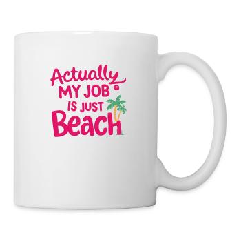 Strandurlaub Sonne Meer - Tasse - Weiß - Rechts