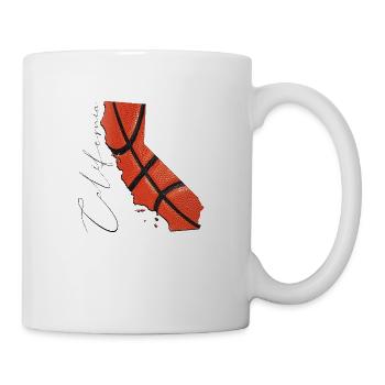 California (USA) | echter Basketball | Landkarte S - Tasse - Weiß - Rechts