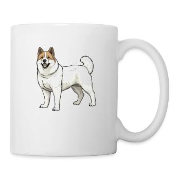 Akita Hund Tier - Tasse - Weiß - Rechts
