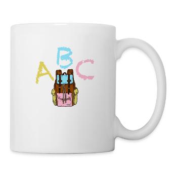 ABC with backpack - Mug - white - Right