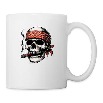 Freiheits Schädel (Freedom Skull) - Tasse - Weiß - Rechts