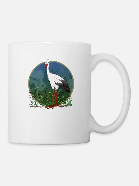 Storchvogel - Tasse - Weiß
