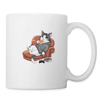 Hauskatze - Tasse - Weiß - Rechts