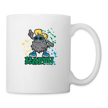 Happy Monster - Tasse - Weiß - Rechts