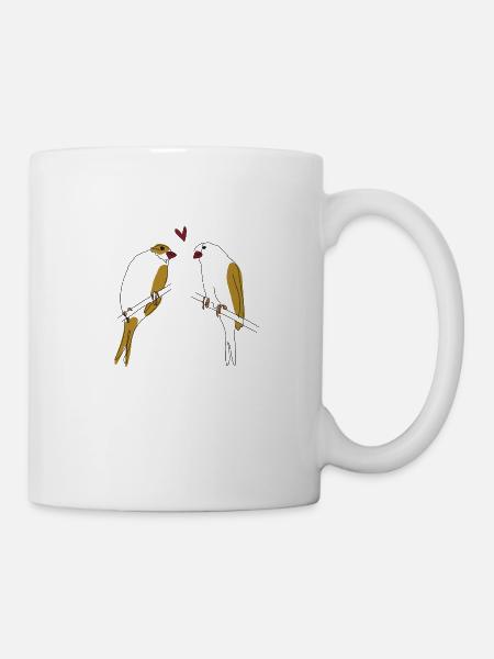 Kanarienvögel - Tasse - Weiß