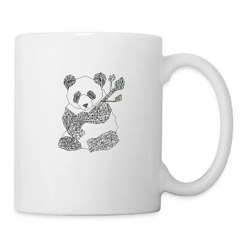 Pandabär - Tasse - Weiß - Rechts