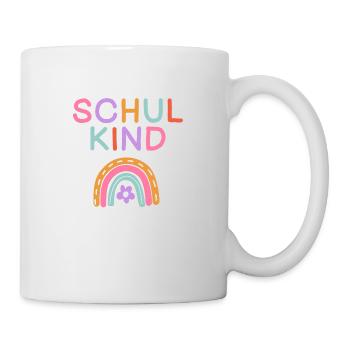 Écolier Arc-en-ciel Fille Garçon Enfants T-Shirt - Mug blanc - blanc - Droite